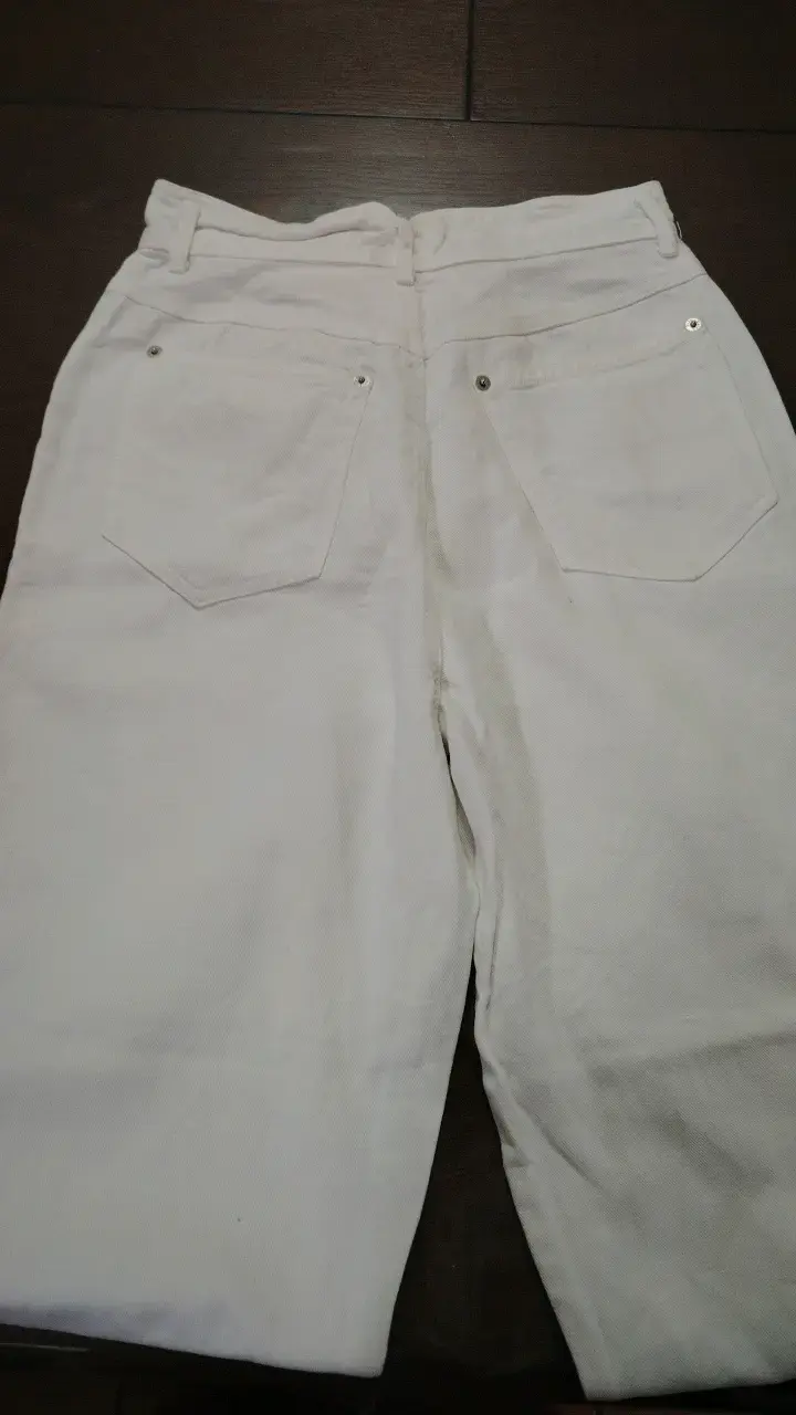 Pantalones de mezclilla blancos para mujer - 3