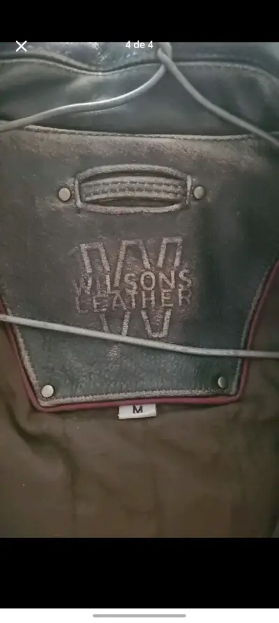Chaqueta de cuero negra Wilsons Leather - miniatura 2