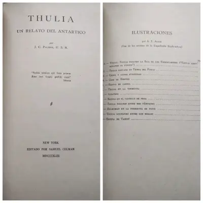 Libro raro 'Thulia: Un Relato del Antártico' 1962 - miniatura 3