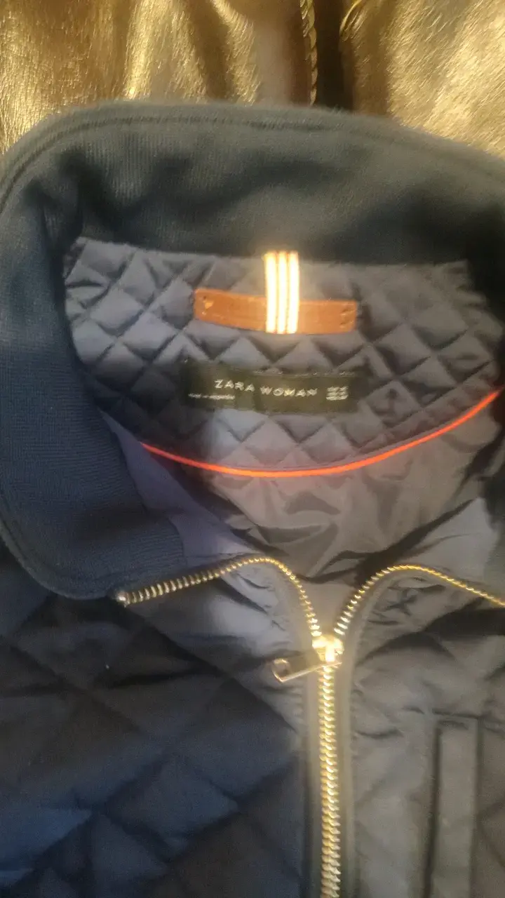 Chaqueta acolchada azul mujer Zara - 2