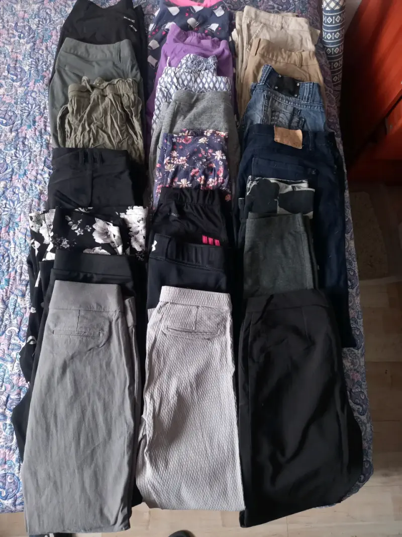 Lote de pantalones y jeans mujer en varios
