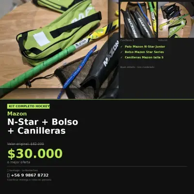 Kit completo de hockey Mazon N-Star - miniatura 1