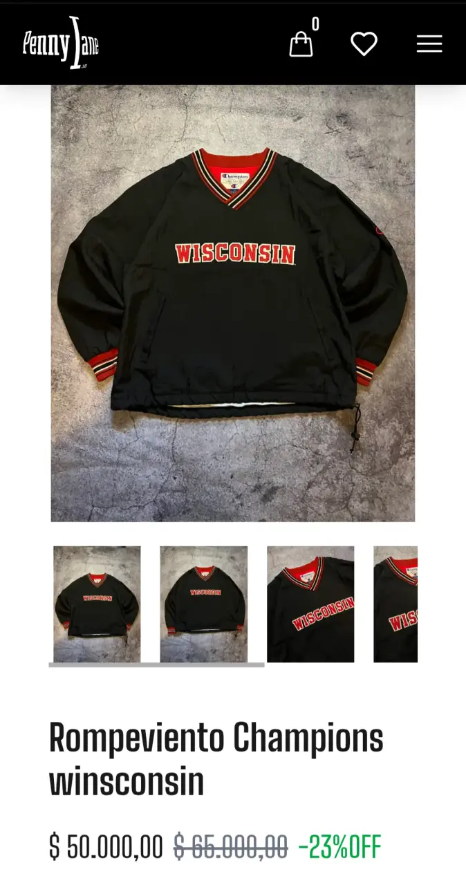Rompevientos Champion Wisconsin Negro - 3