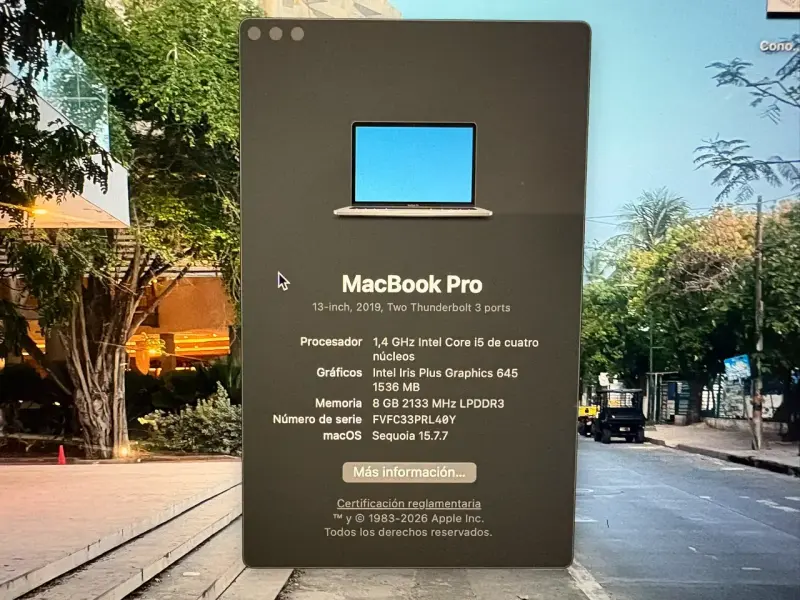 MacBook Pro 13 pulgadas 2019 Intel Core i5 - 3