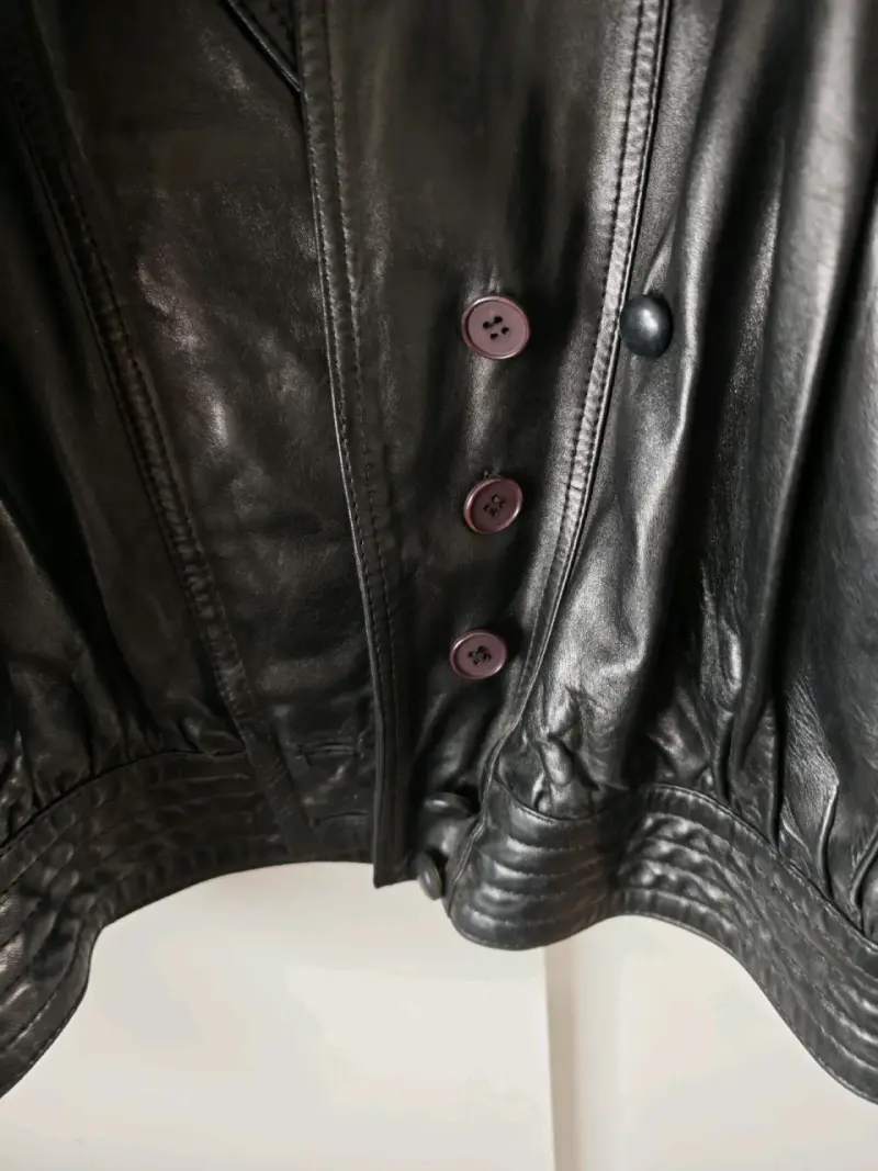 Chaqueta de cuero negra Serge Miko - 2