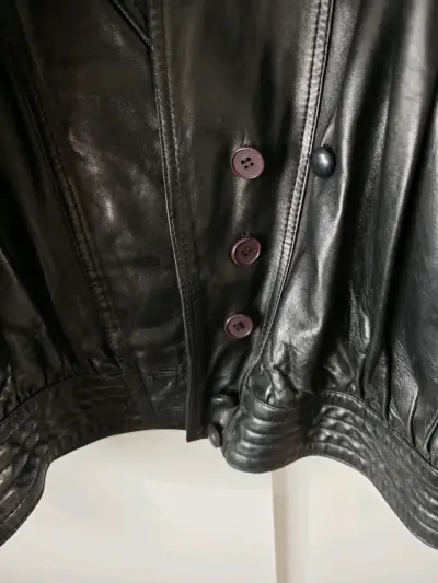 Chaqueta de cuero negra Serge Miko - miniatura 2