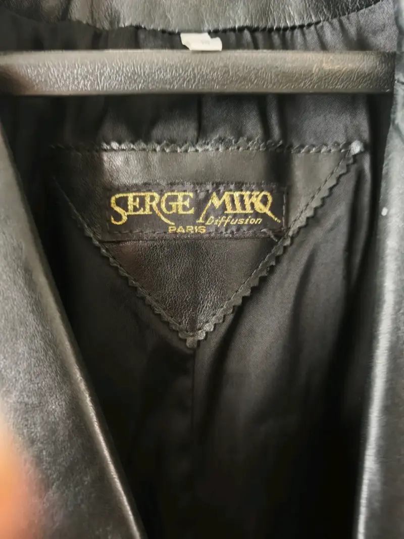 Chaqueta de cuero negra Serge Miko - 3