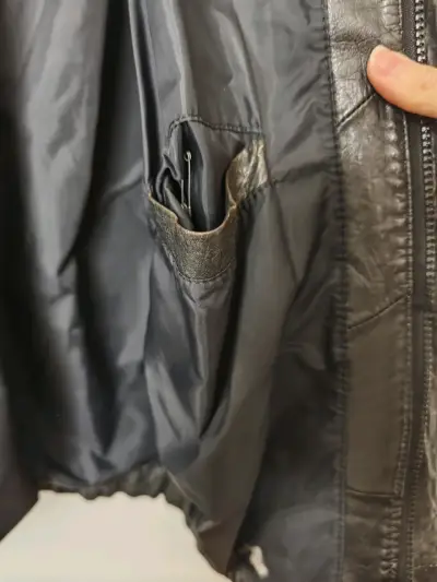 Chaleco de cuero negro legítimo Lee XXL - miniatura 2