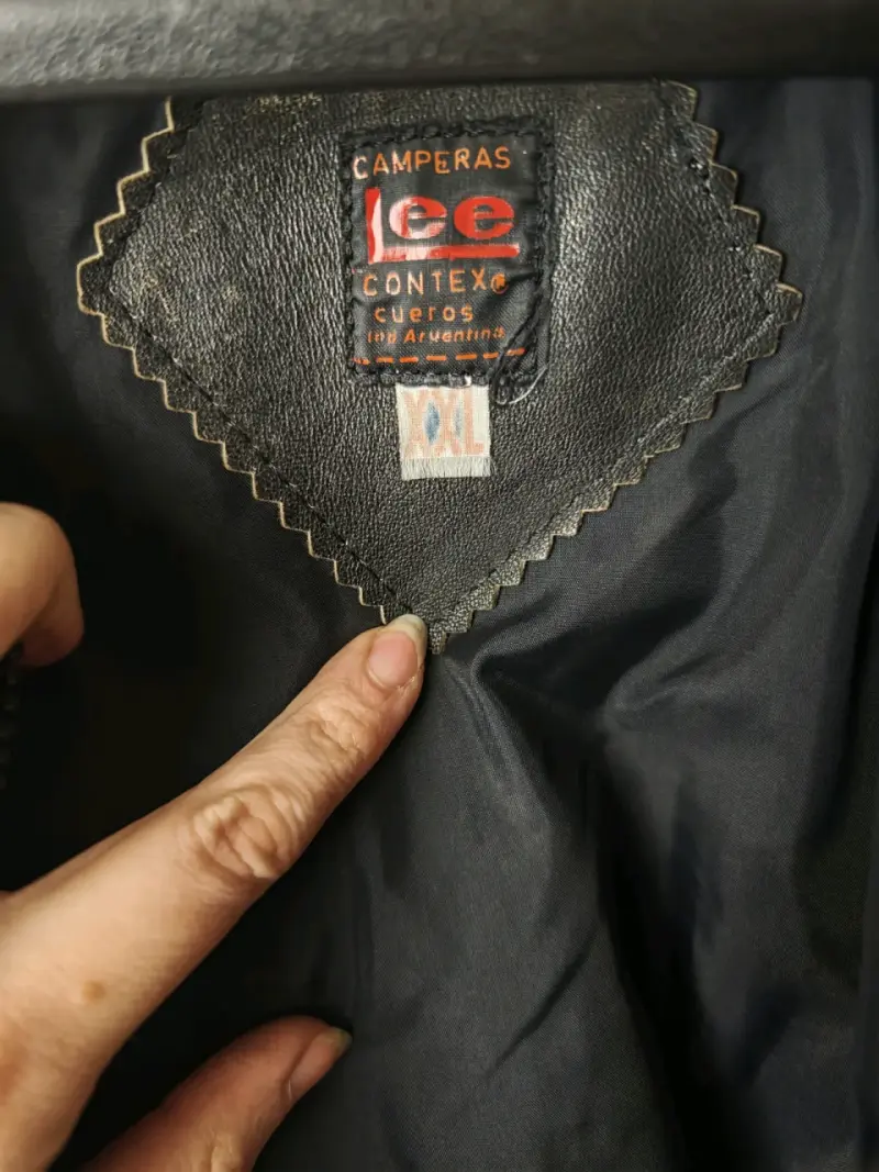 Chaleco de cuero negro legítimo Lee XXL - 3
