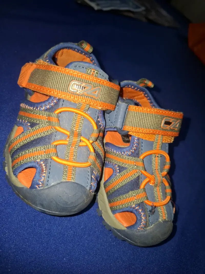 Sandalias deportivas para niños C7A azul y naranja - 1