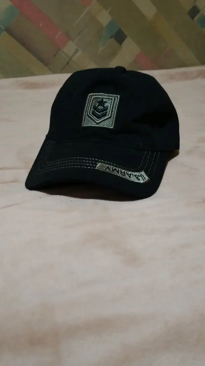 Gorra negra con diseño bordado Militar USA - 2