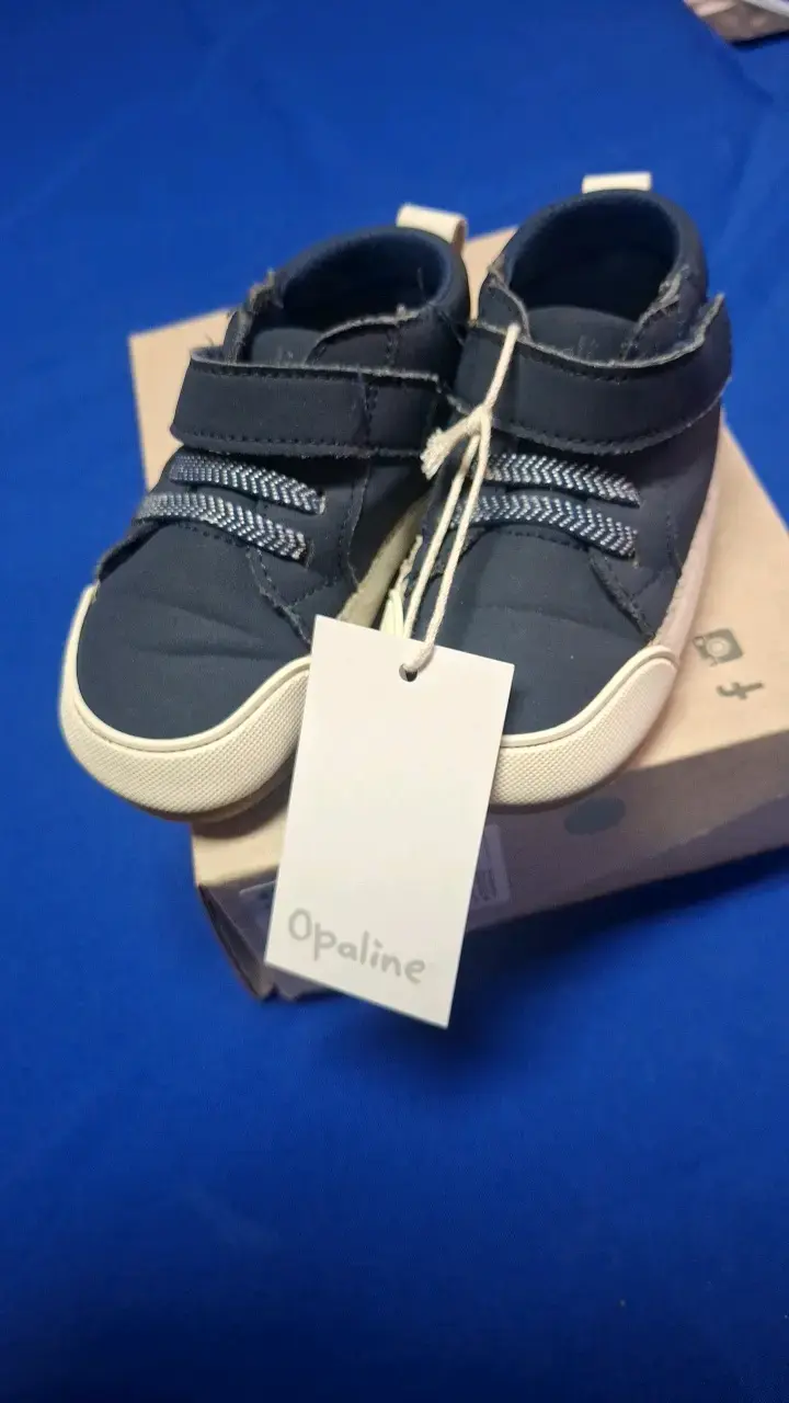 Zapatos para bebé Opaline azul con velcro - 1