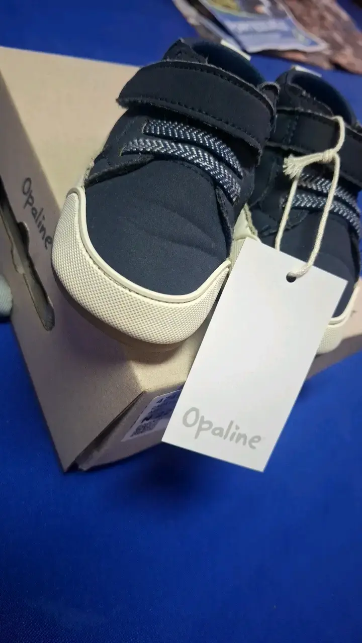 Zapatos para bebé Opaline azul con velcro - 2
