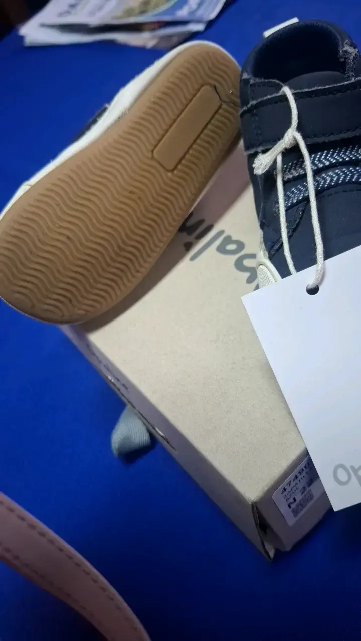 Zapatos para bebé Opaline azul con velcro - 3