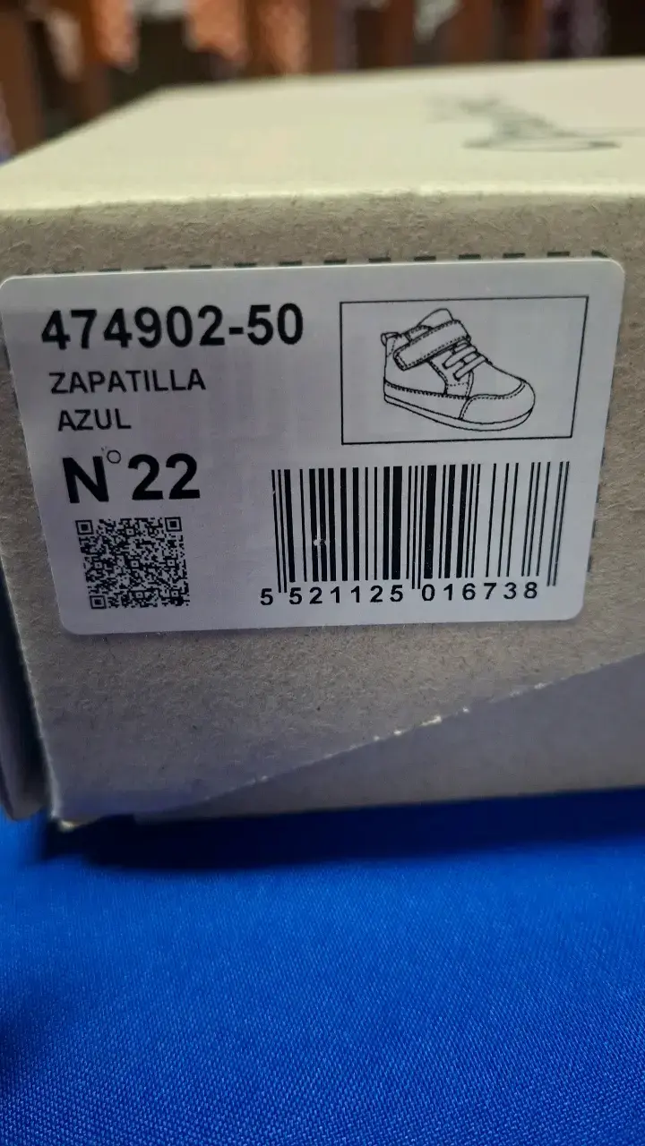Zapatos para bebé Opaline azul con velcro - 6