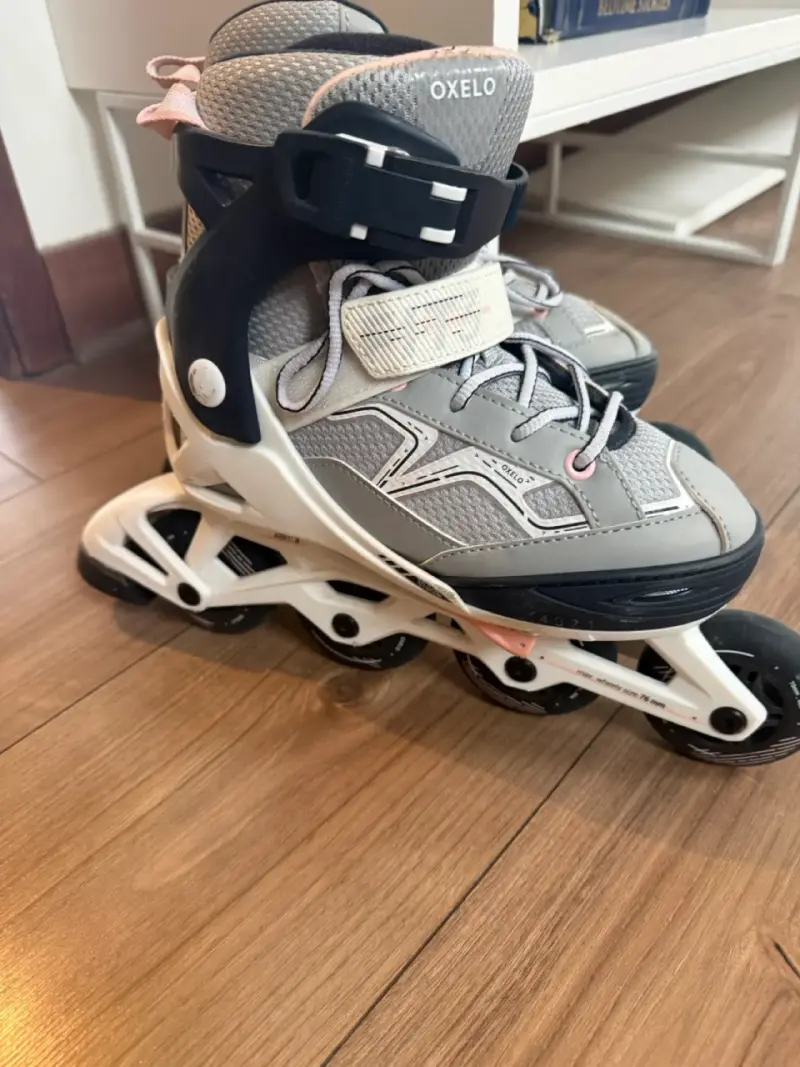 Patines en línea Oxelo grises para niña. Talla 35 - 2