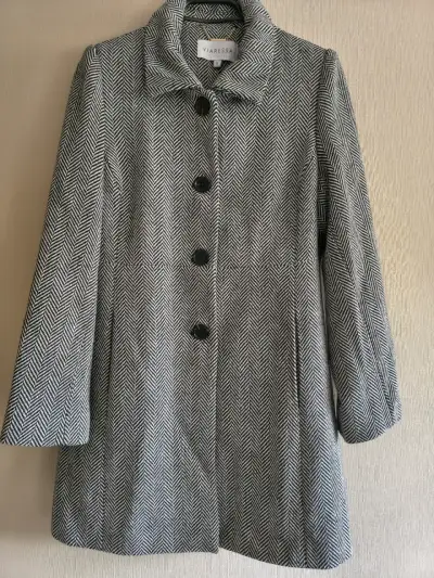 Abrigo de lana gris Viaressa para mujer - miniatura 1