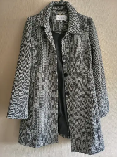 Abrigo de lana gris Viaressa para mujer - miniatura 2