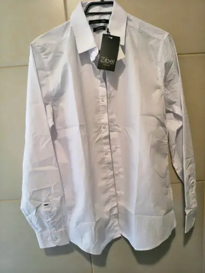 Camisa Blanca Slim Fit Zibel para Hombre - miniatura 1