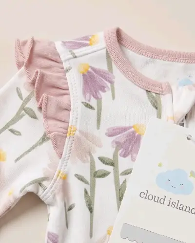 Set de pijamas para bebé Cloud Island con diseños variados - miniatura 3