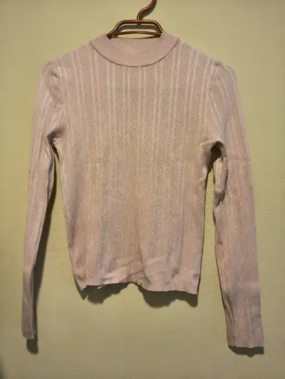Suéter de punto beige para mujer - miniatura 1