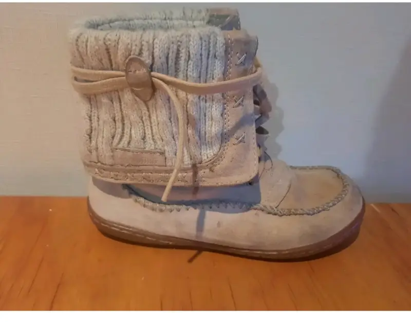 Botas de cuero beige Caterpillar con forro cálido - 4