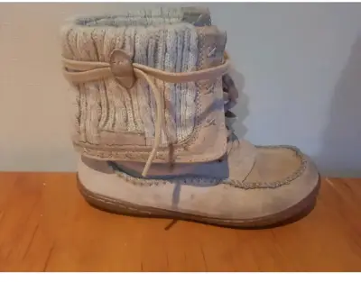 Botas de cuero beige Caterpillar con forro cálido - miniatura 4