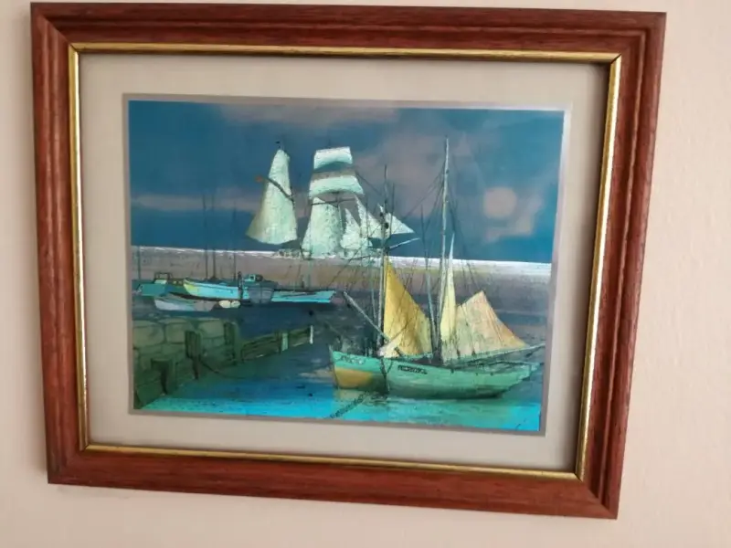 5 CUADROS PAISAJES ENMARCADOS, REMATE VIÑA DEL MAR - 3