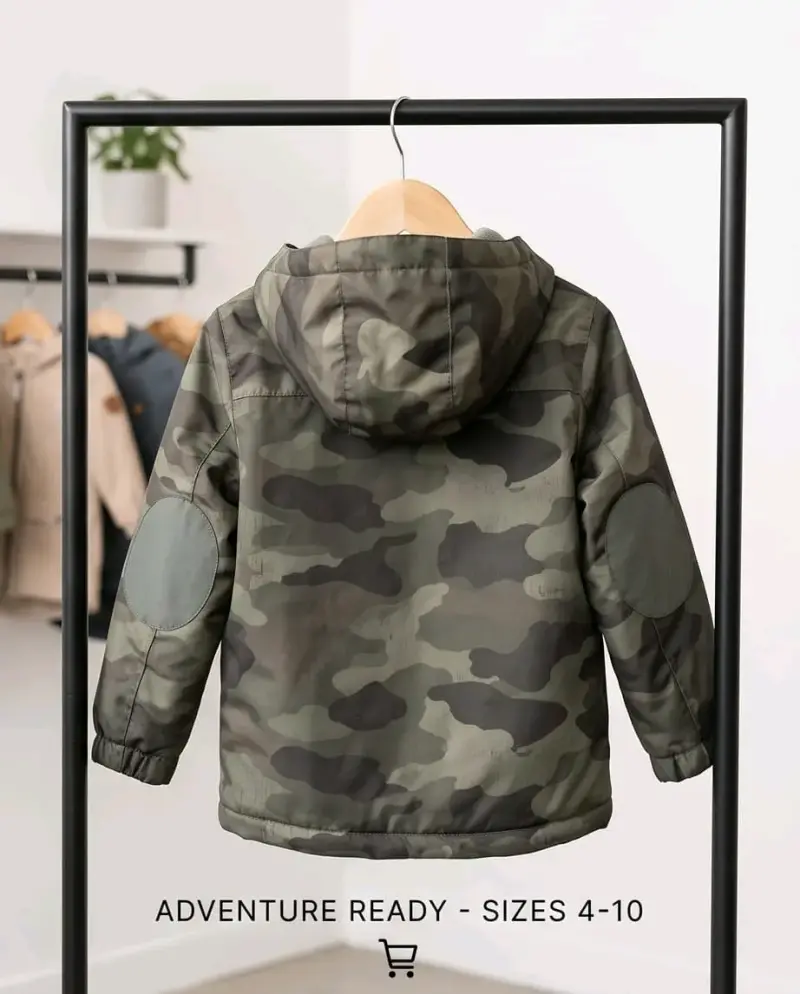 Chaqueta camuflaje para niños con capucha - 2