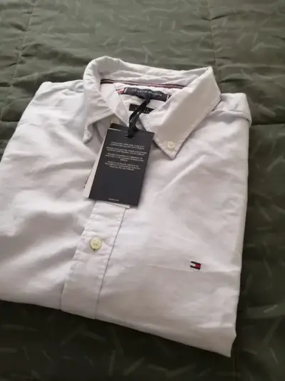 Camisa Tommy Hilfiger THFlex Azul Claro Talla L - miniatura 1