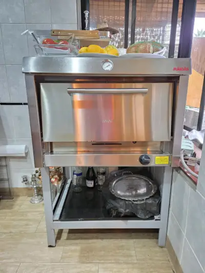 Horno de acero inoxidable Maigas con termómetro - miniatura 1