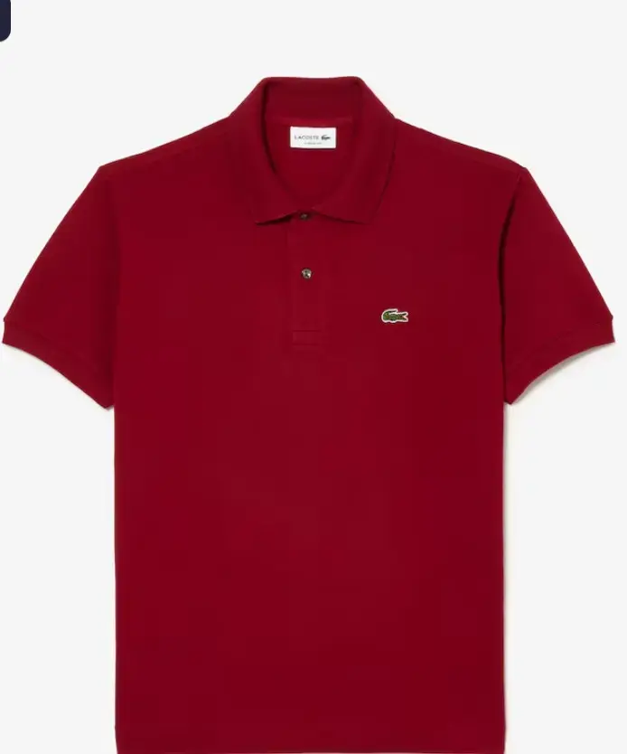 Polera Polo Lacoste Classic Fit burdeo, L, nueva - 4
