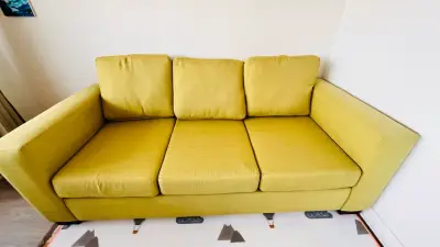 Sofa 3 cuerpos verde oliva - miniatura 1