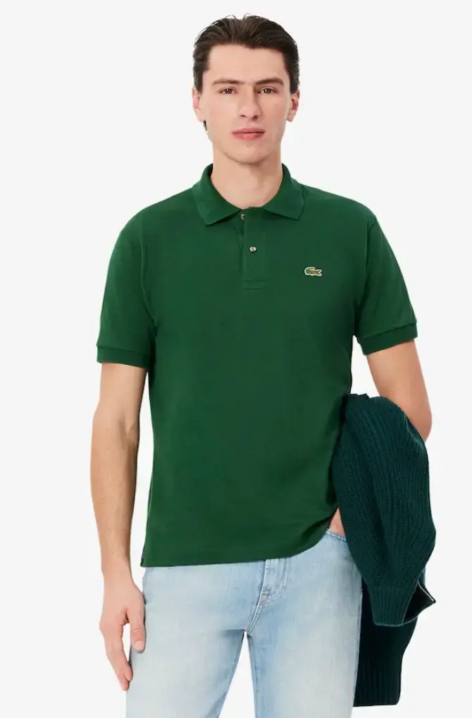 Polera Polo Verde Lacoste Hombre - 1