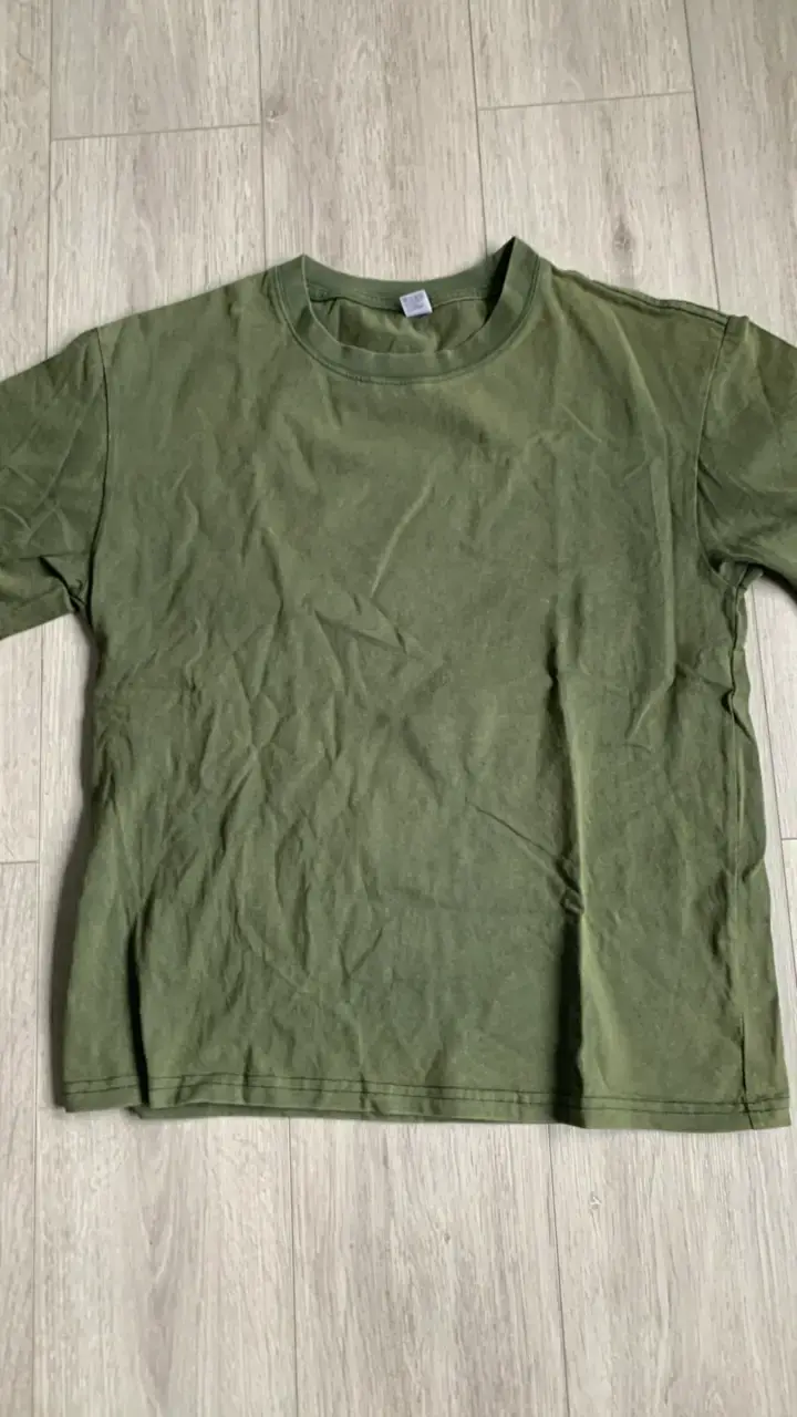 Polera verde de algodón talla XS - 1