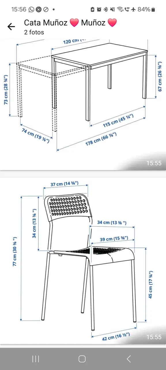 Mesa extensible con sillas modernas - 3