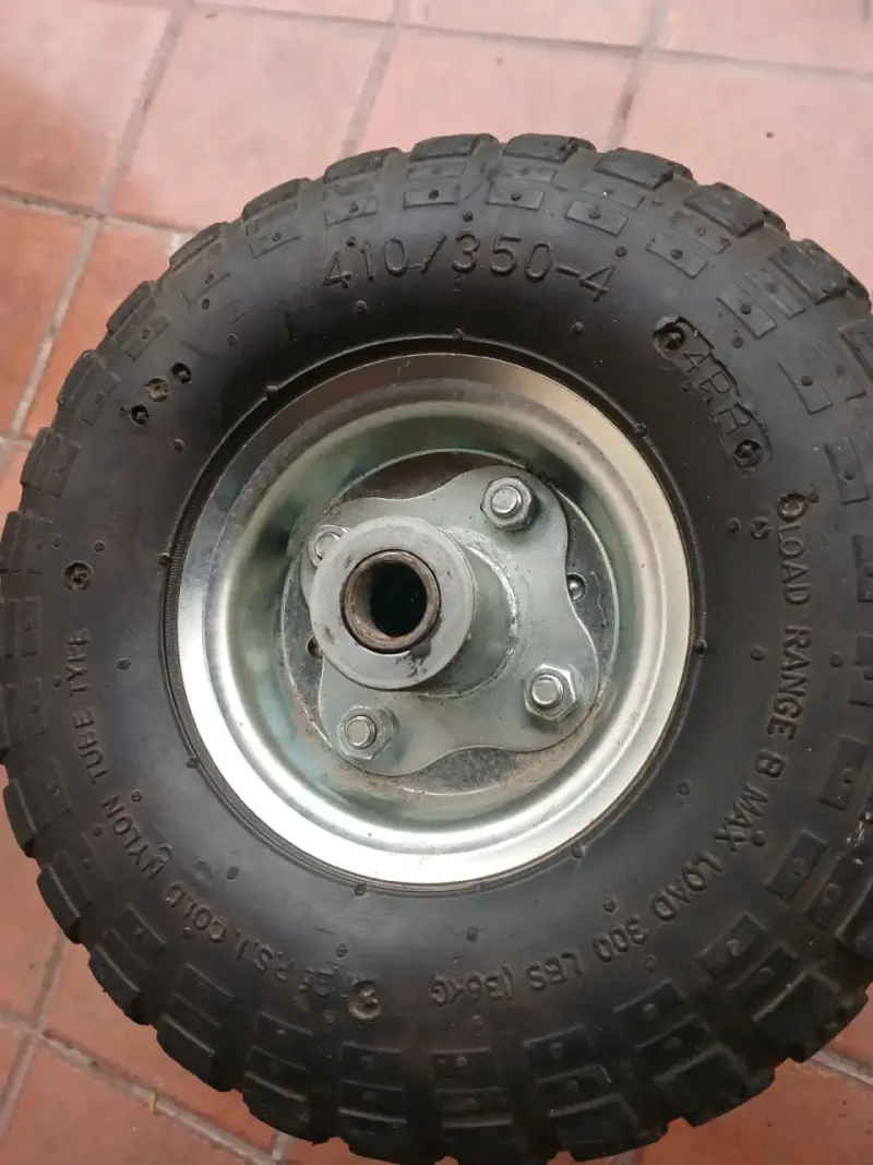 ruedas de goma con camara y llanta metálica - 2