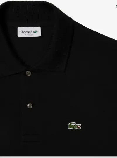 Polera Polo Negra Lacoste Classic Fit, L - miniatura 1