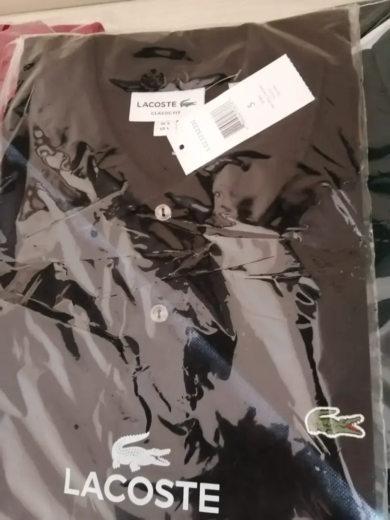 Polera Polo Negra Lacoste Classic Fit, L - 3