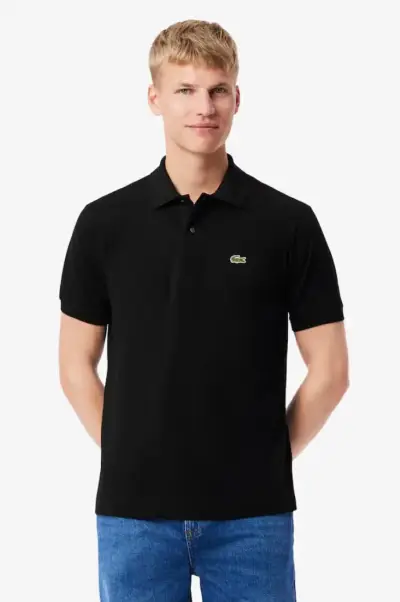 Polera Polo Negra Lacoste Classic Fit, L - miniatura 4