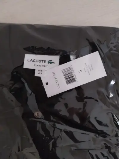 Polera Polo Negra Lacoste Classic Fit, L - miniatura 5