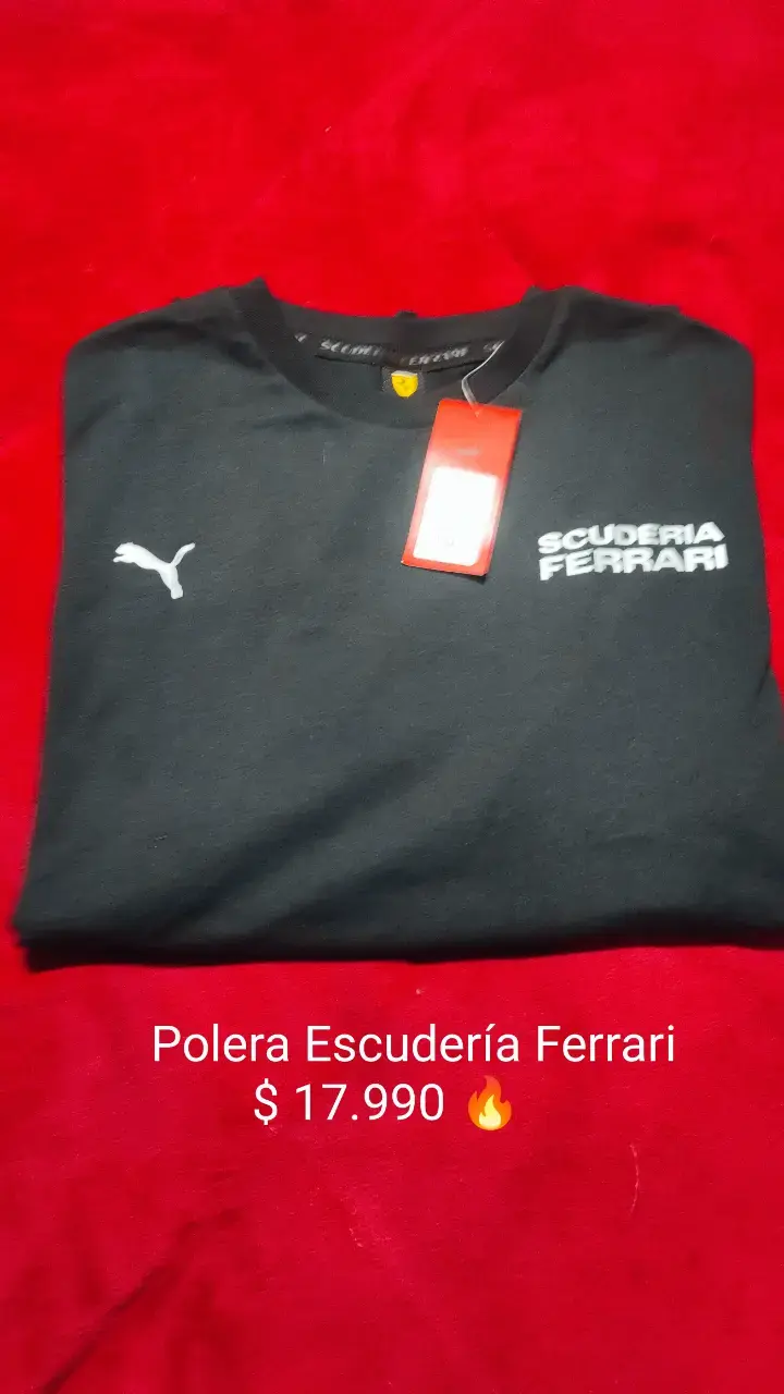 Polera Escudería Ferrari Negra - 4