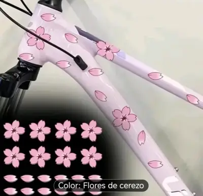 Stickers decorativos flores de cerezo para bicicleta - miniatura 3