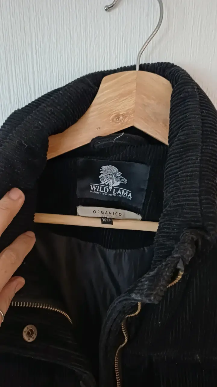 Chaqueta de pana negra Wild Lama orgánica - 2