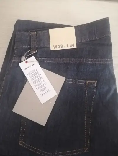 Jeans de hombre Lacoste azul oscuro, Nuevo - miniatura 5
