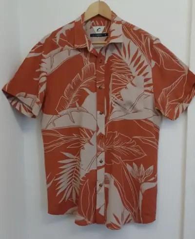 Camisa hawaiana hombre color terracota - miniatura 1