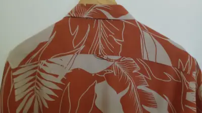Camisa hawaiana hombre color terracota - miniatura 4