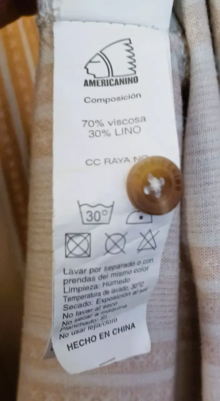 Camisa de rayas beige para hombre - 4