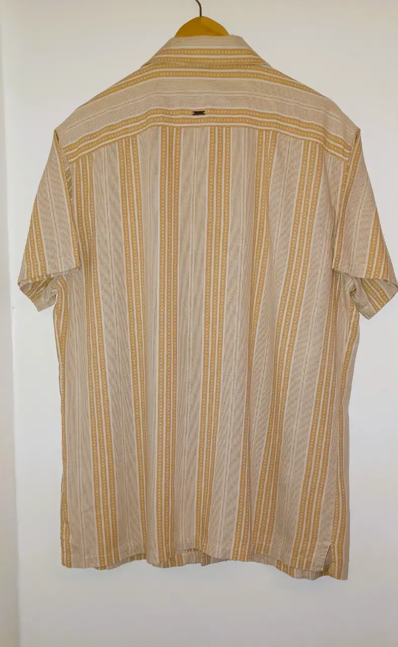 Camisa de rayas beige para hombre - 5