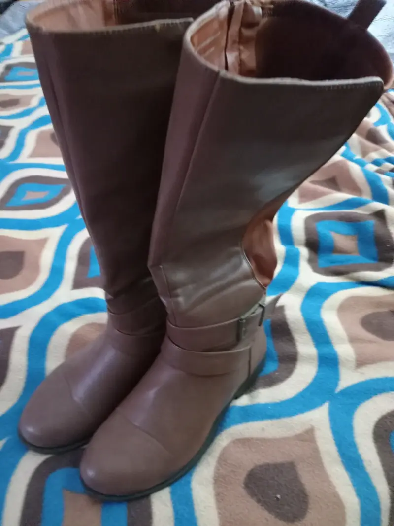 Botas vaqueras de cuero marrón para mujer - 4
